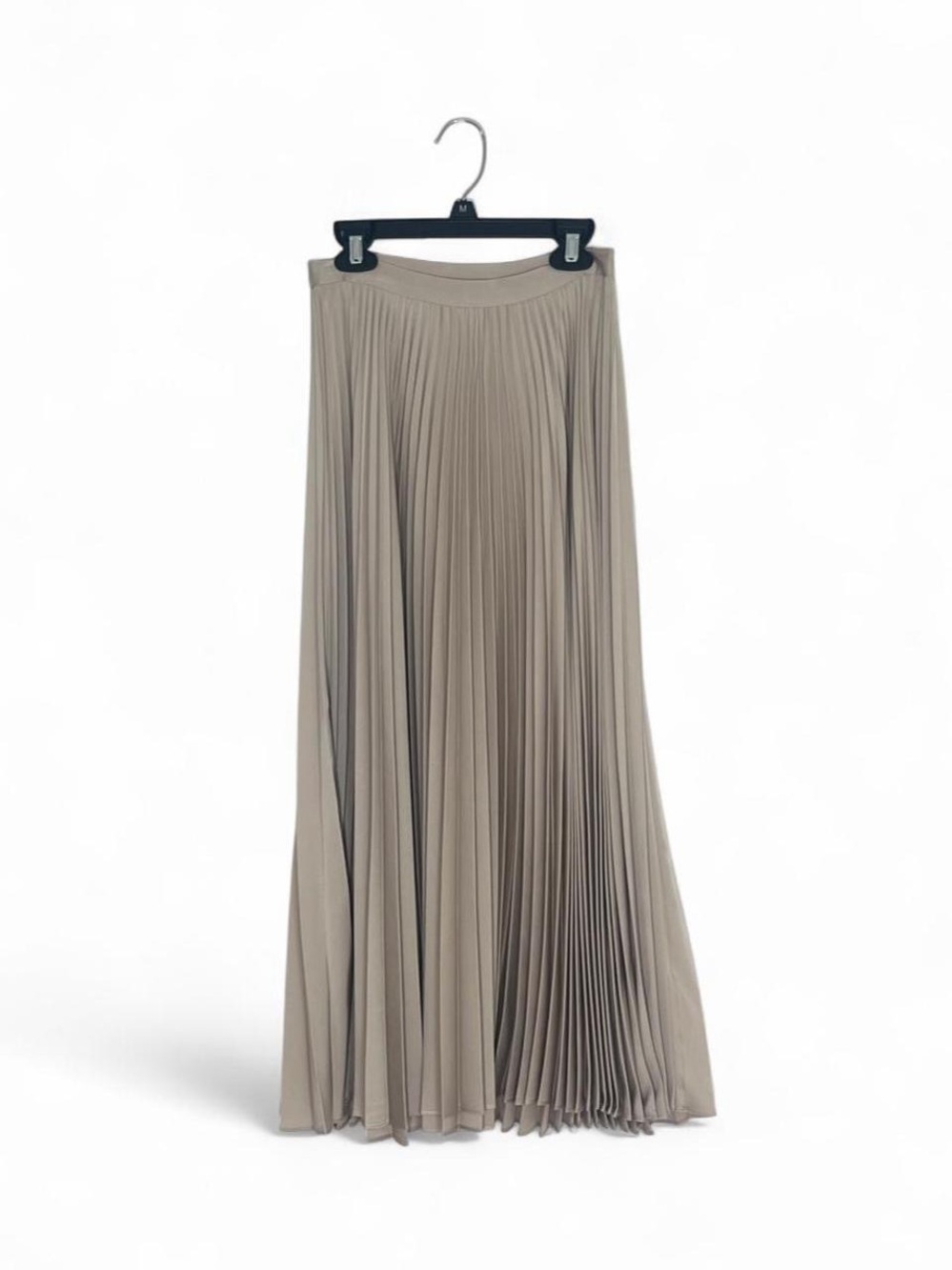 Gianni Bini Taupe Pleated Maxi Skirt